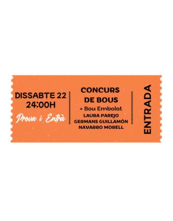 Concurs de Bous DISSABTE 22