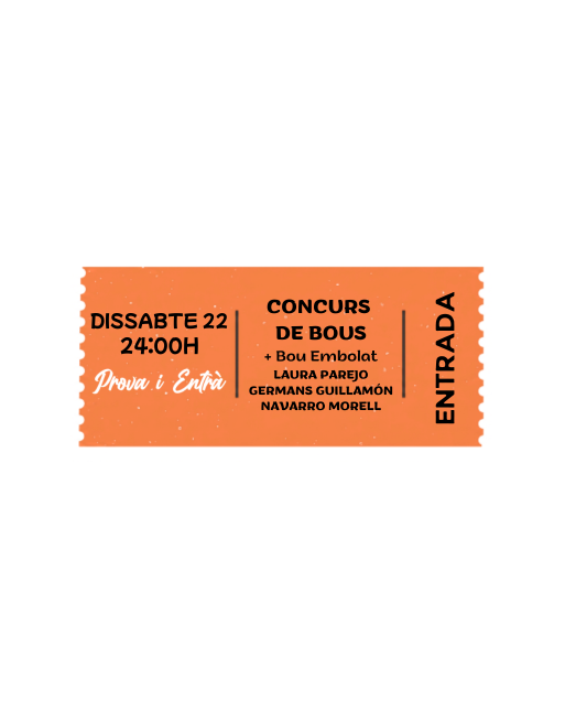 Concurs de Bous DISSABTE 22